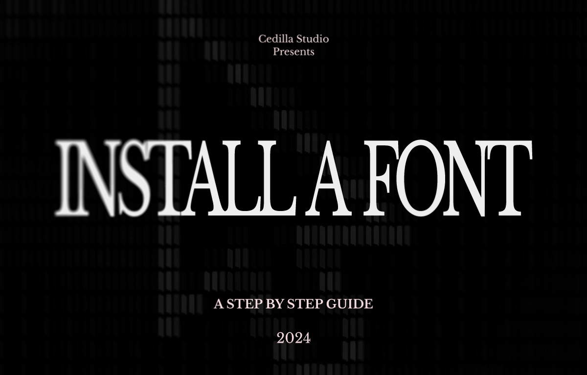 how to install a font