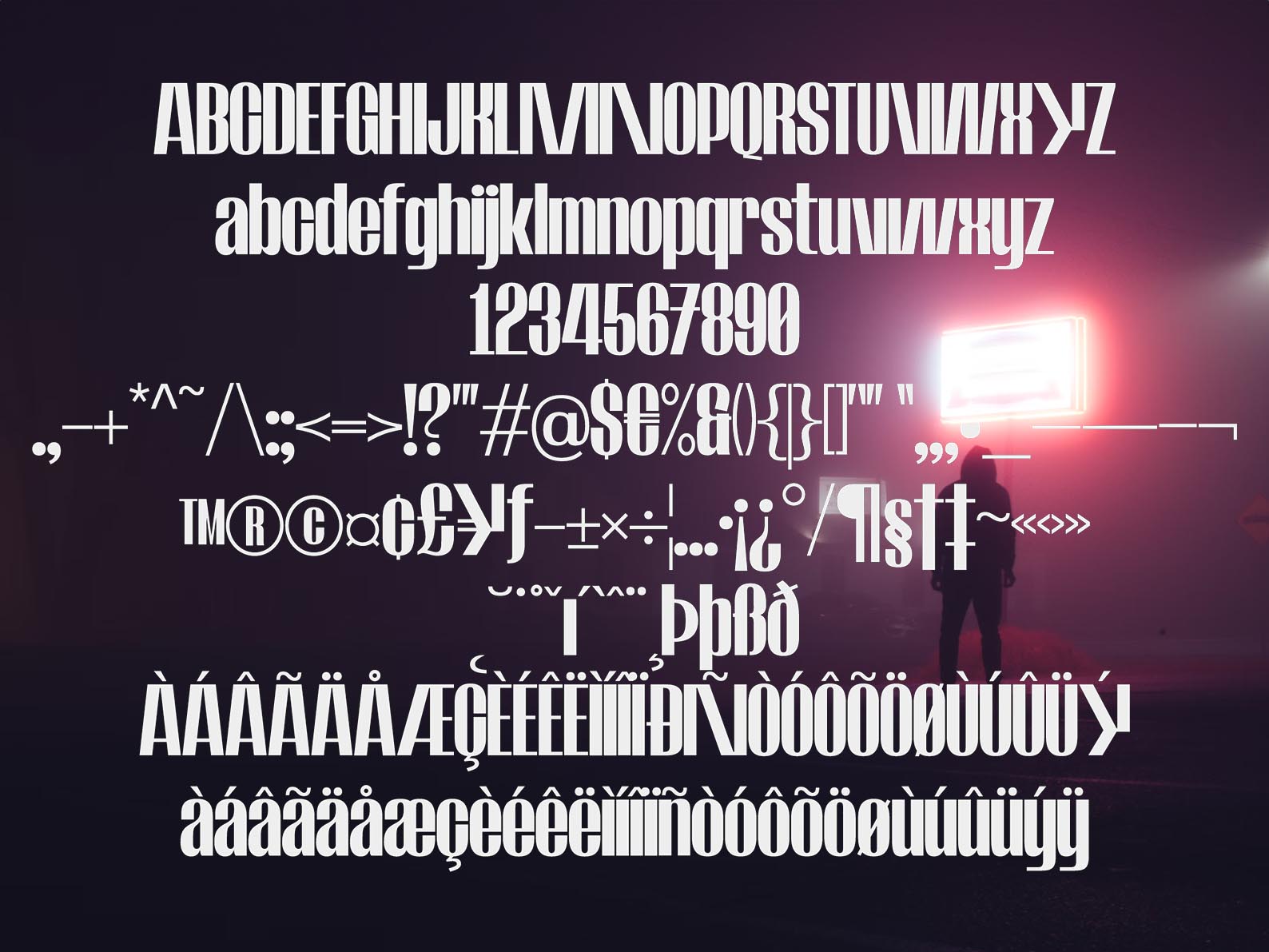 Defiant Font All Glyphs - Complete Set of Characters, Numbers, and Symbols