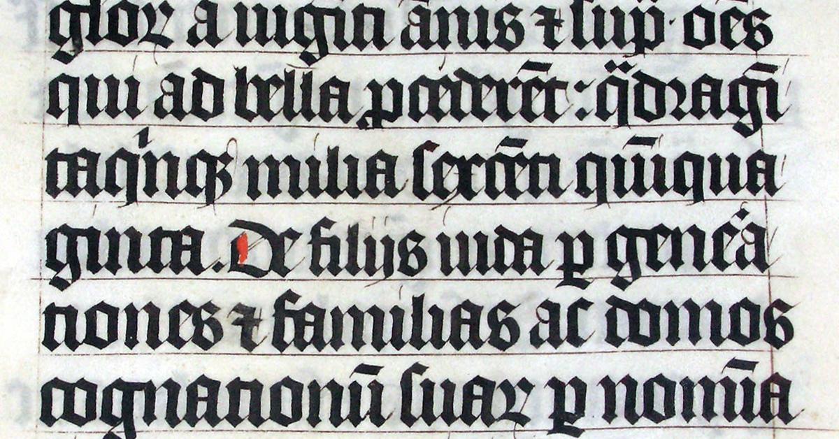 example of blackletter font