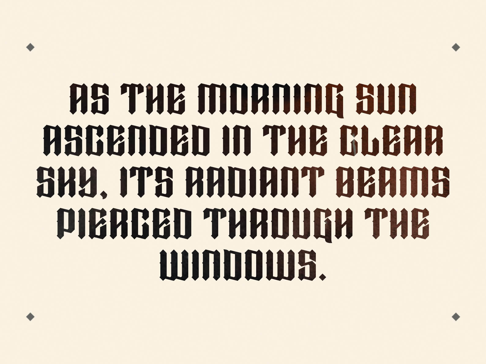 glare font example