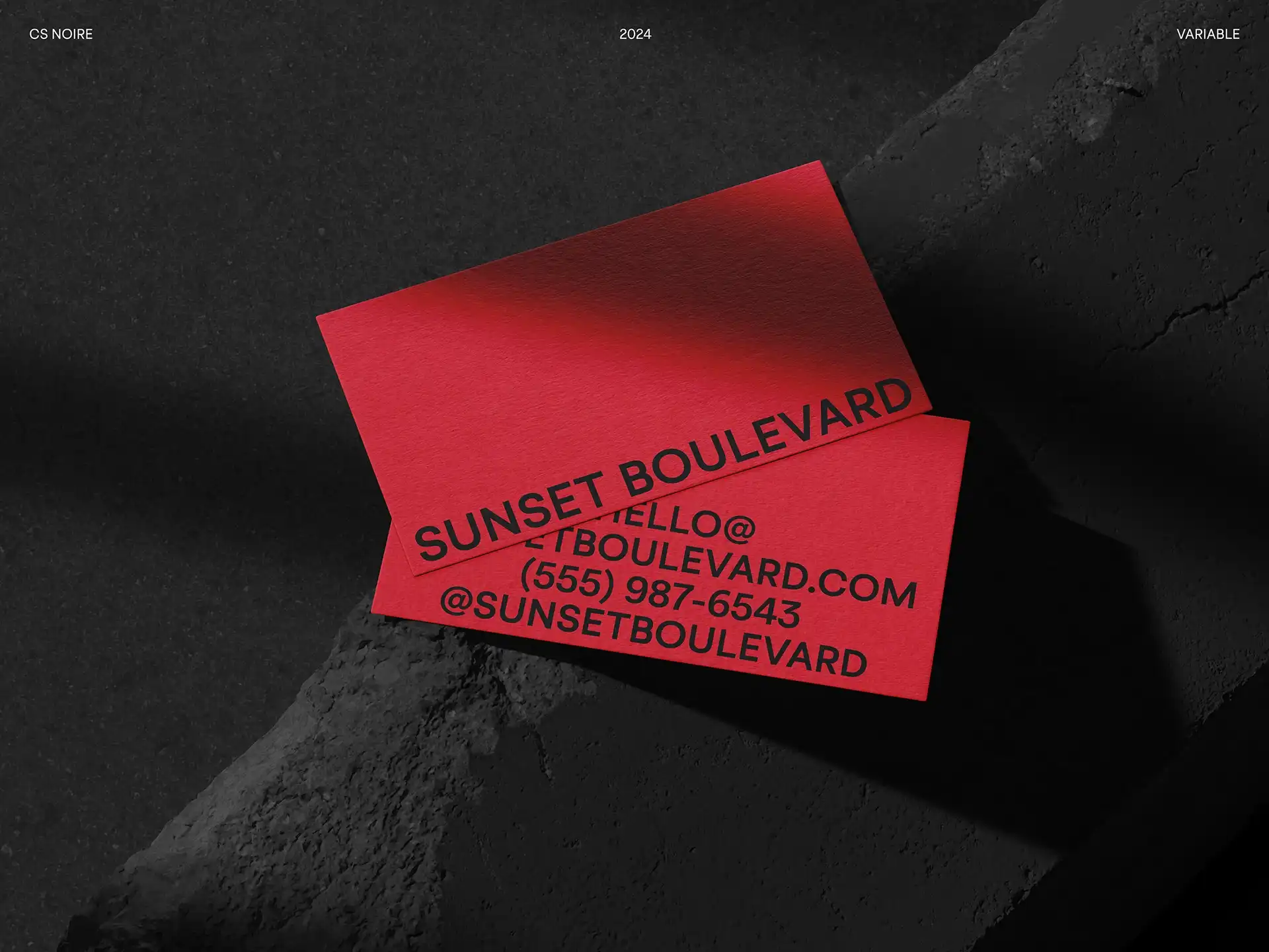 Sunset Boulevard Stationary using Noire font.