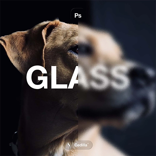 Realistic glass Photoshop effect