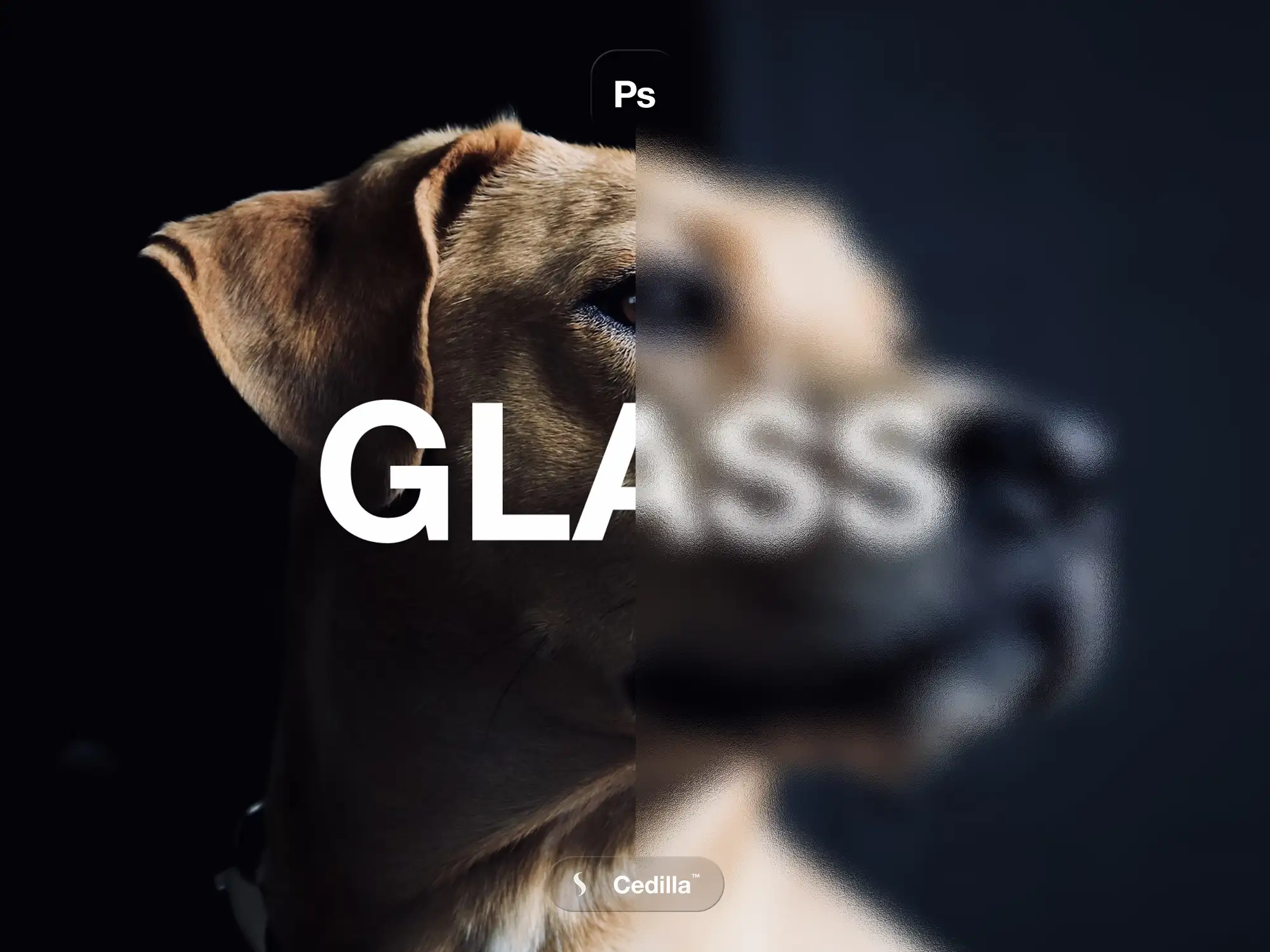 Realistic Glass Effect for Photoshop Template Download