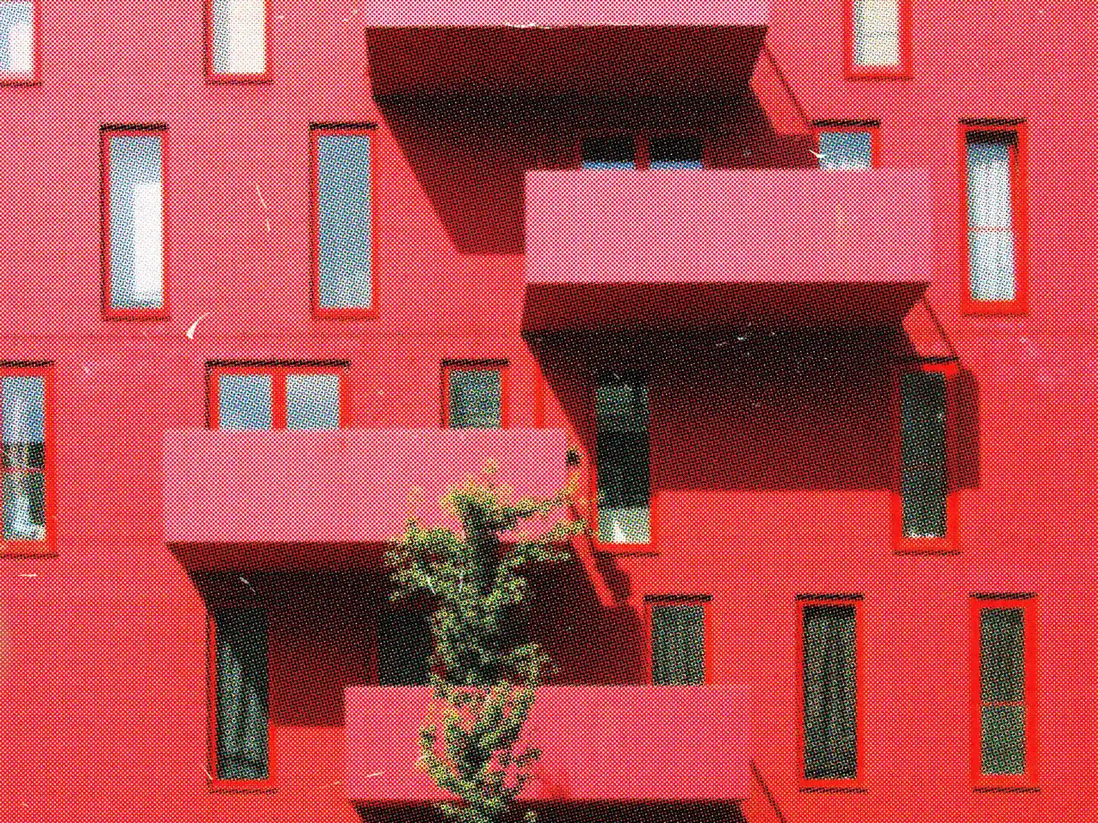 magwave photoshop halftone effect on red building