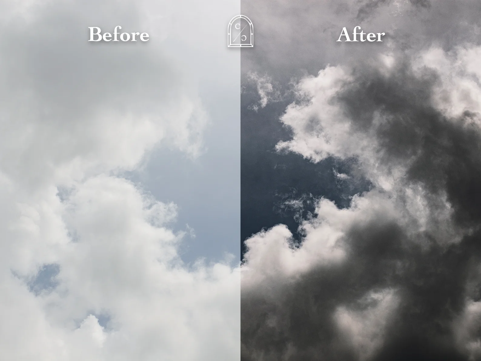 Before and After Image Using Dark and Moody Lightroom Preset - Enhance Depth and Drama in Photos